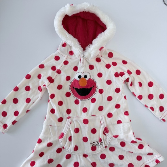 NWT Elmo Polka Dot Hooded Dress by Nannette Size 24M - Picture 8 of 8